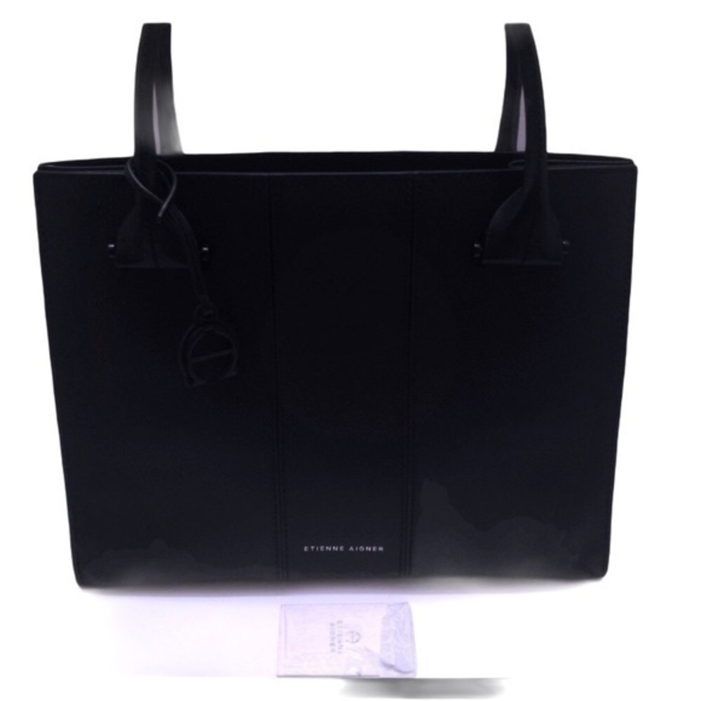 Etienne Aigner beautiful leather black tote bag